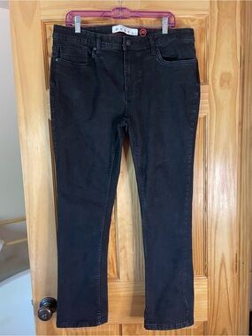 rebels Black Slim Straight Jeans for Men